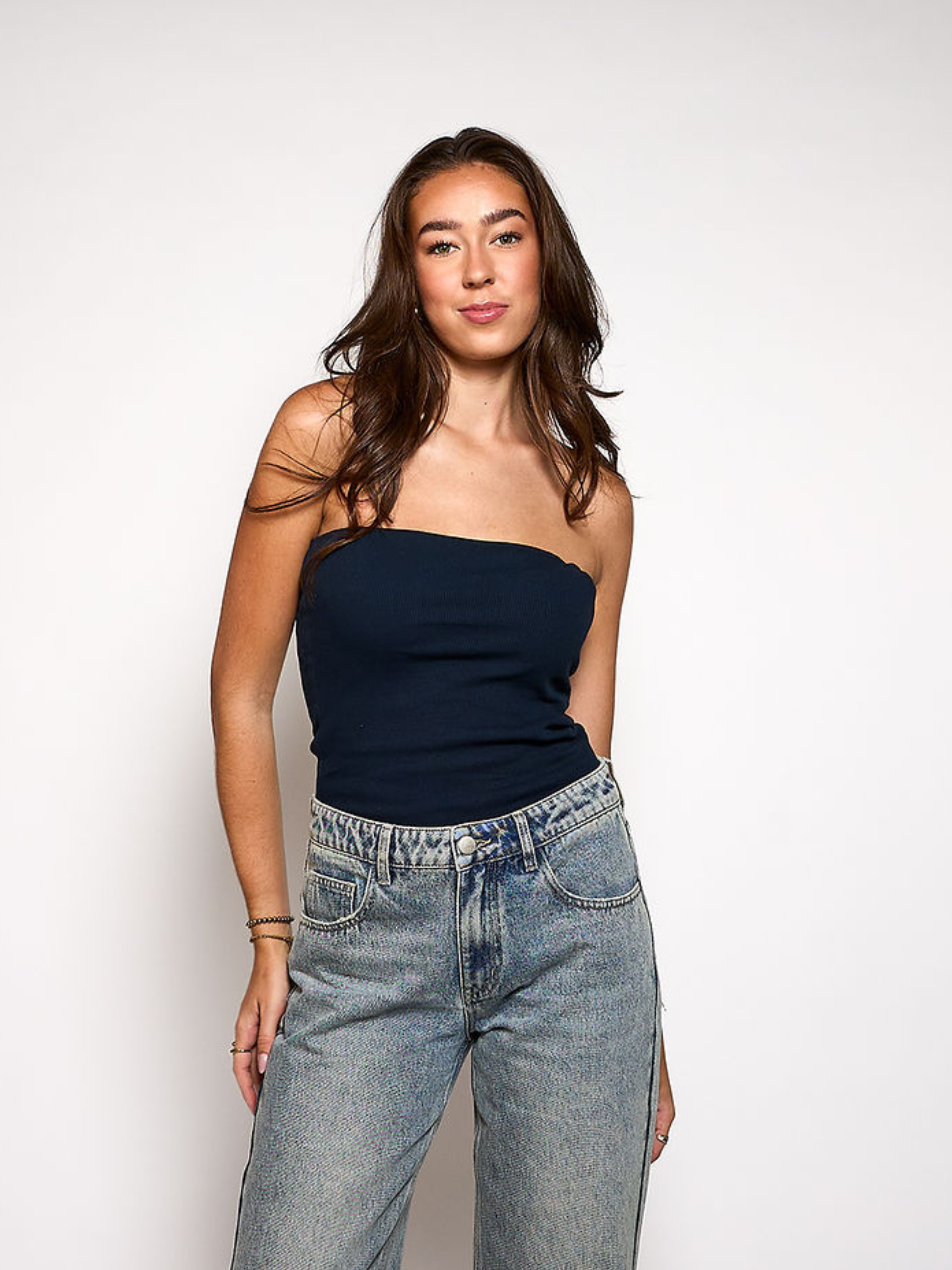 Basic Tube Top Sophia | Double lined | Doesn't shine through | Rib Basic Tube Top Sophia | Double lined | Doesn't shine through | Rib