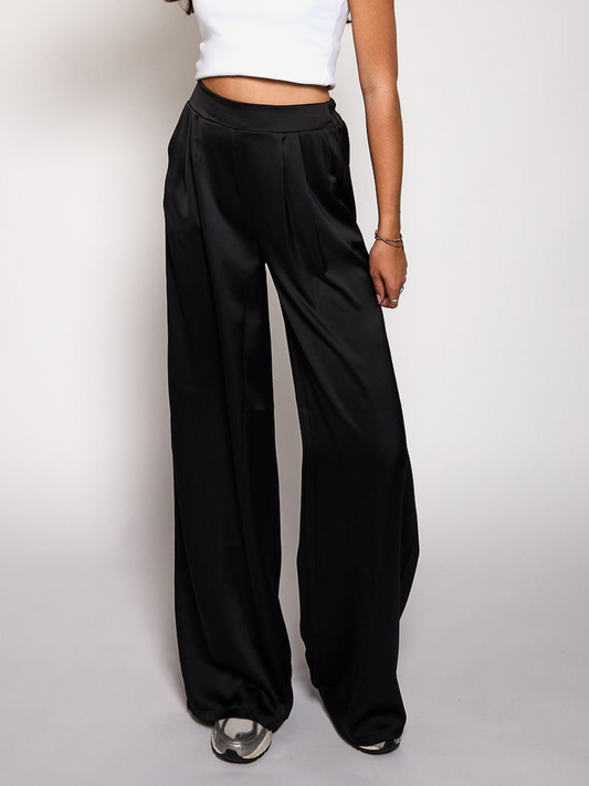 Gigi Satin pants | Tall | Black