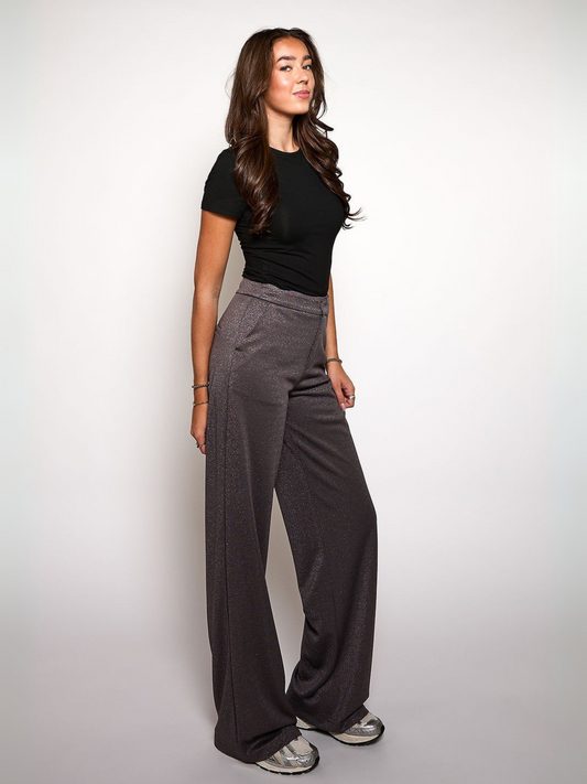 Nova Glitter Pants | Dark Grey | Tall