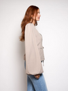 Mara wrap blazer | Puff sleeve | Taupe