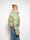 Mara Cropped Puffer Jacket | Green | Tall