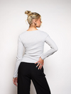 Nala top with buttons | Tall | Grey