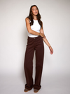 Elle | Super Wide Leg Jeans | Dark brown | Tall
