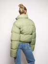 Mara Cropped Puffer Jacket | Green | Tall