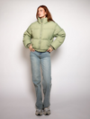 Mara Cropped Puffer Jacket | Green | Tall