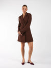Luna Blazer Dress | Brown | Tall