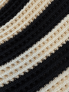 Isla crocheted bag | White and black striped