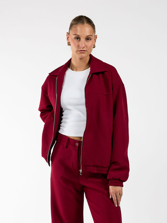 Lily jacket with collar | Bordeaux | Tall