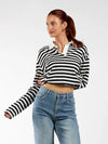 Lucy Polo | Black and white striped | Tall