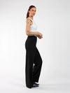 Nova | Wide-leg trousers with buttons | Black | Tall