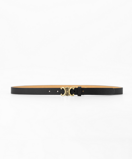 Eline belt black | gold buckle