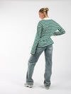 Lucy Polo | Striped green white | Tall