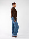 Lulu | Knitted sweater | Dark brown