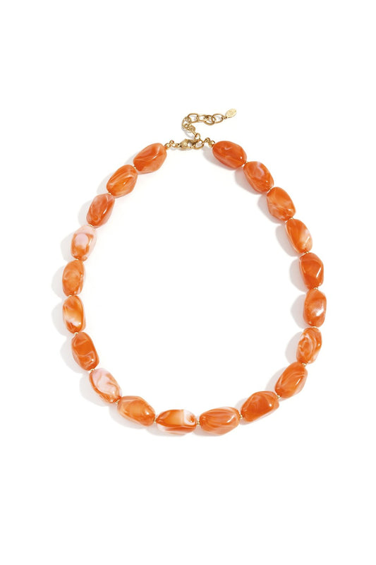 Beaded Necklace | Orange