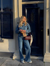 Indy | Mid Waist Wide Leg Jeans | Blue | Stretch | Tall