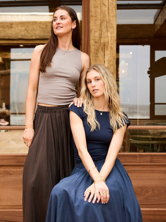 Noa Basic Tank Top | Light Brown | Tall