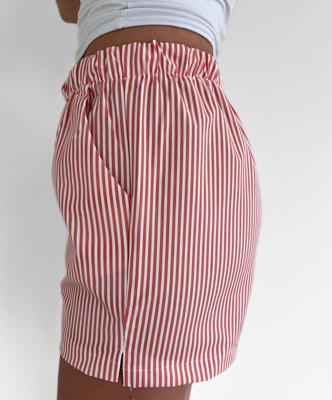 Lize shorts | Red striped | Tall