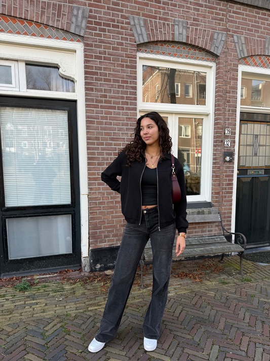 Lily Jacket with Collar | Black | Tall