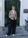 Maya Polo | Striped white burgundy | Tall