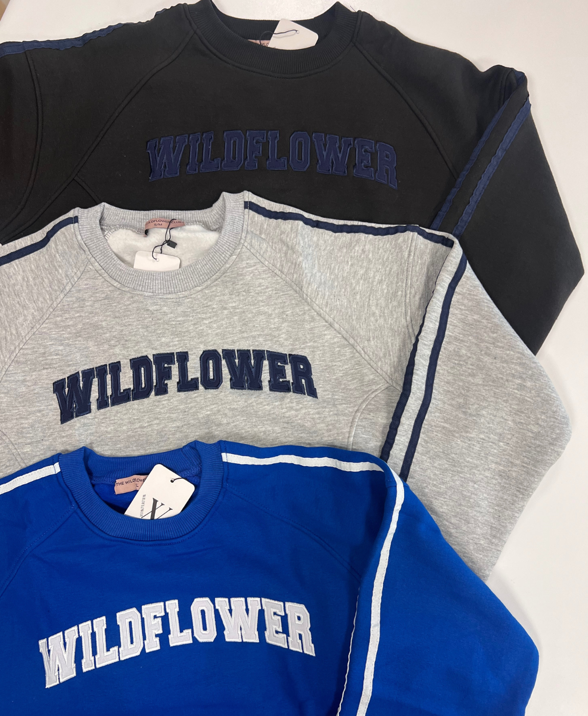 Wildflower Sweater | Black with Navy | Tall