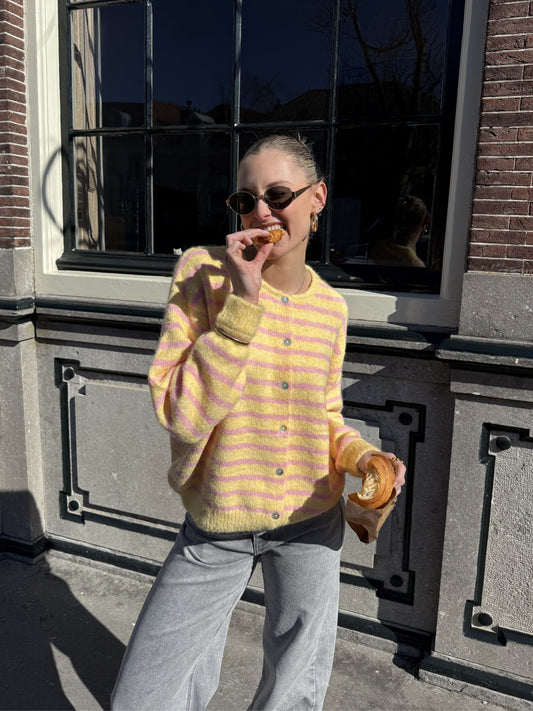 Vive Vest | Yellow pink striped | Tall