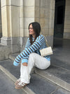 Vive Vest | Blue Brown striped | Tall