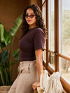 Saar top | Brown | Tall