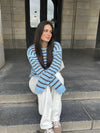 Vive Vest | Blue Brown striped | Tall