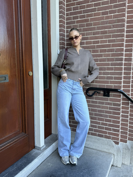 Jade Super Wide Leg Jeans | Mid waist | Blue | Tall