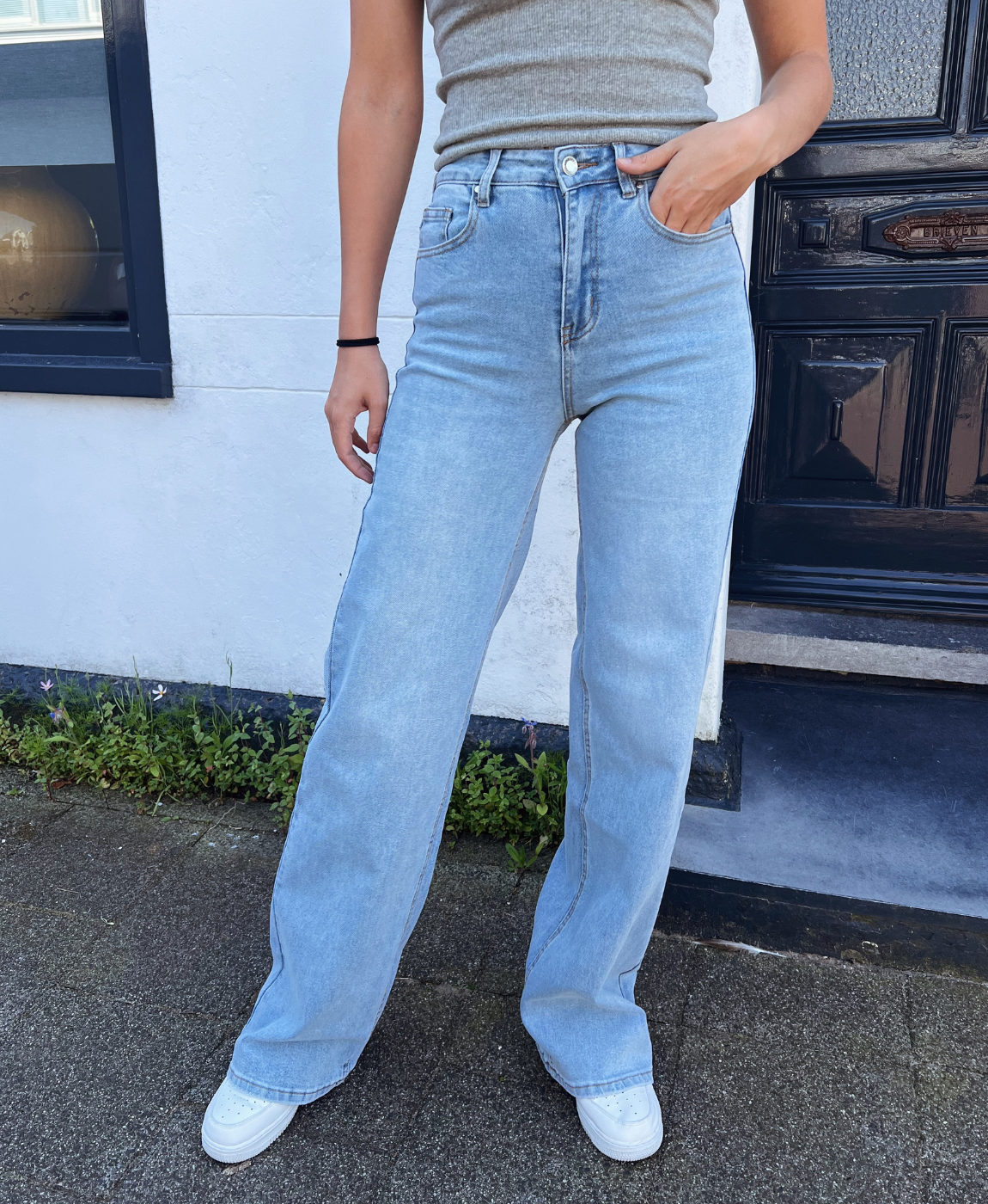 Sassy | Super Wide Leg Jeans | Stretch | Blue | Tall