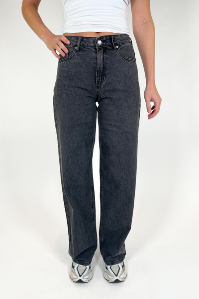 Jade Super Wide Leg Jeans | Mid waist | Gray | Tall