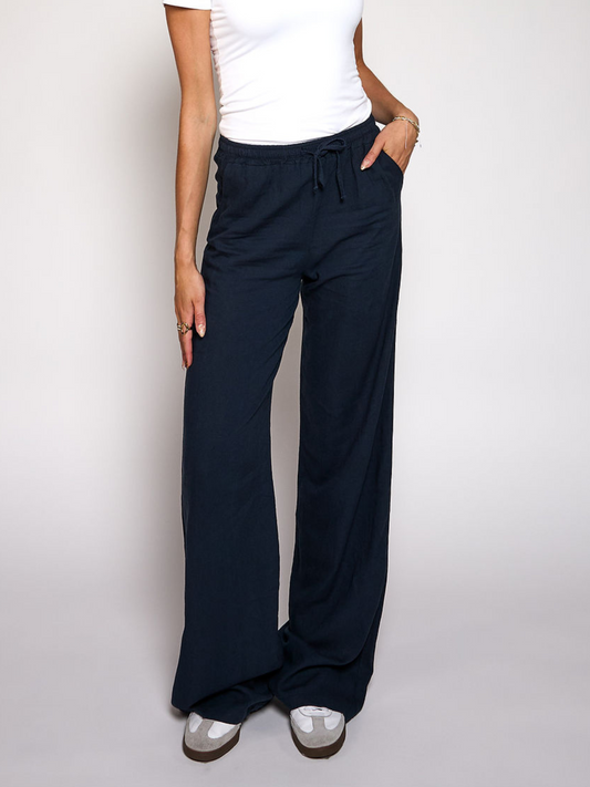Lauren pants | Linen | Navy | Tall
