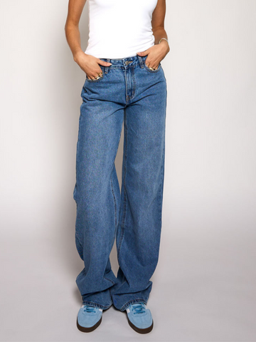 Jade Super Wide Leg Jeans | Mid waist | Dark blue | Tall
