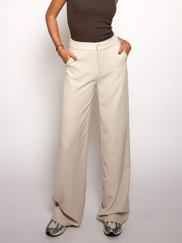 Nova | Wide leg trousers | Beige | Tall