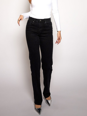 Lizza Mid Waist Jeans | Black | Stretch | Tall