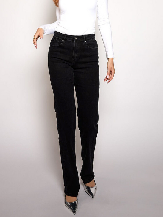 Lizza Mid Waist Jeans | Black | Stretch | Tall