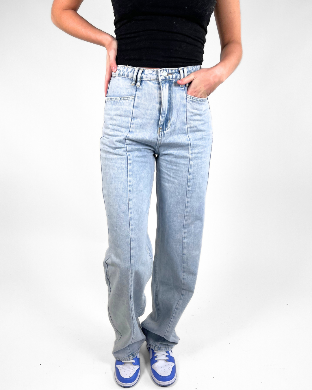 Iza Wide Leg Jeans | Light blue | Tall