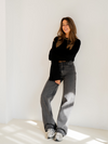 Nine Tee | flared sleeve | Tall | Black
