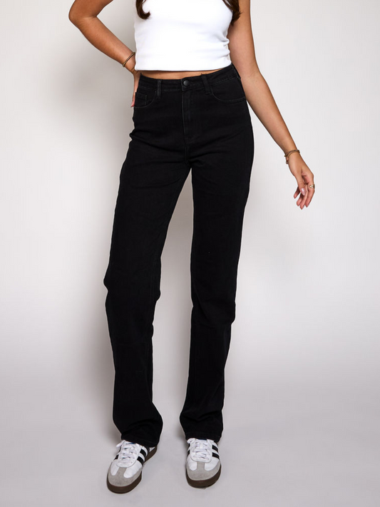 Millie Straight Leg Jeans Black | Stretch | Tall