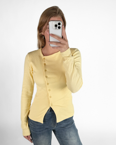 Nala top met knopen | Tall | Geel
