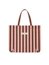 Canvas Bag | Pink Brown Striped | The Wildflower Club