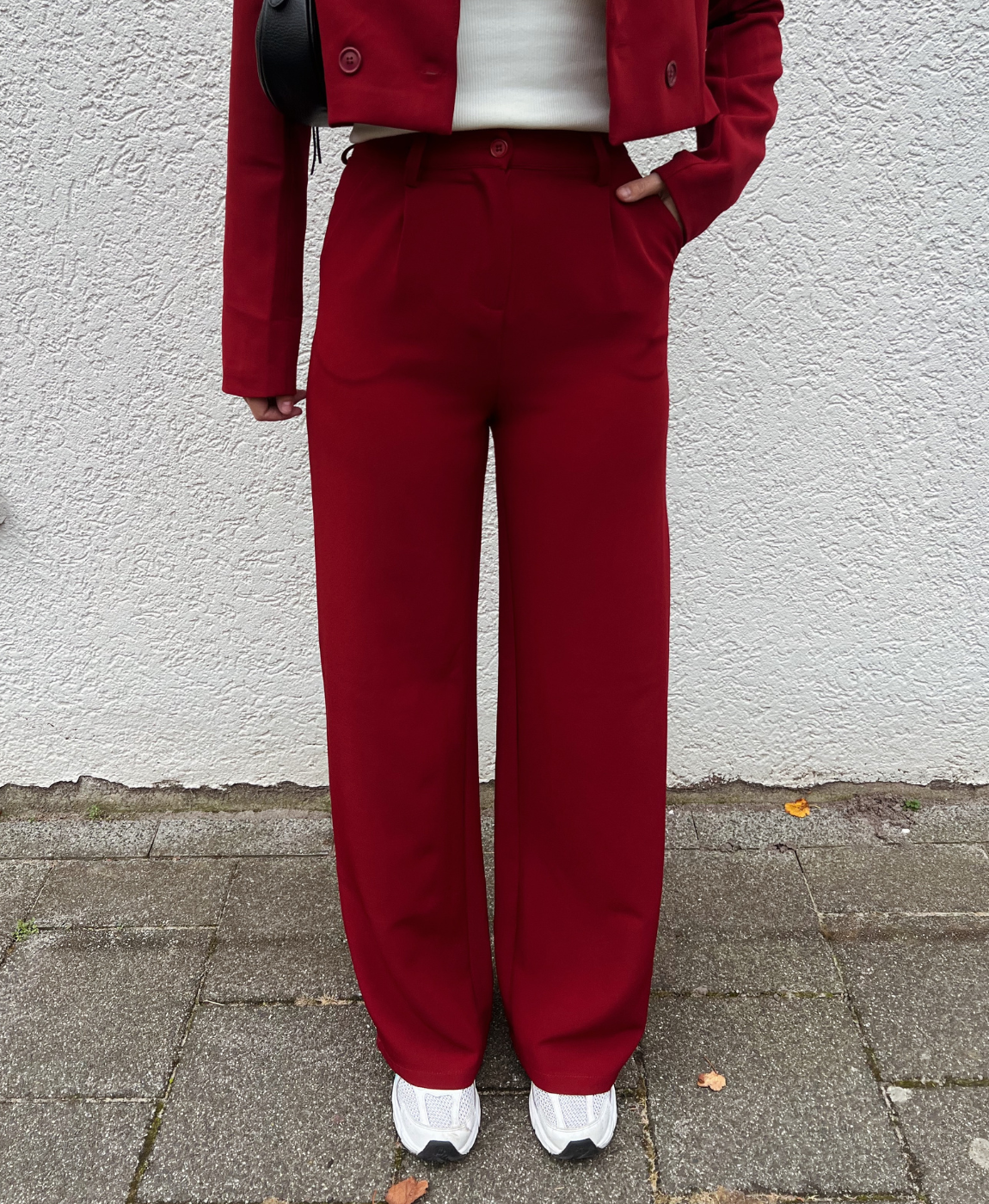 Leila | Wide leg trousers | Bordeaux | Tall