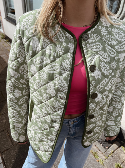 Pearl print jacket | Tall | Green