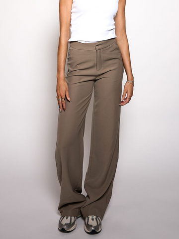 Nova | Wide leg trousers | Taupe | Tall