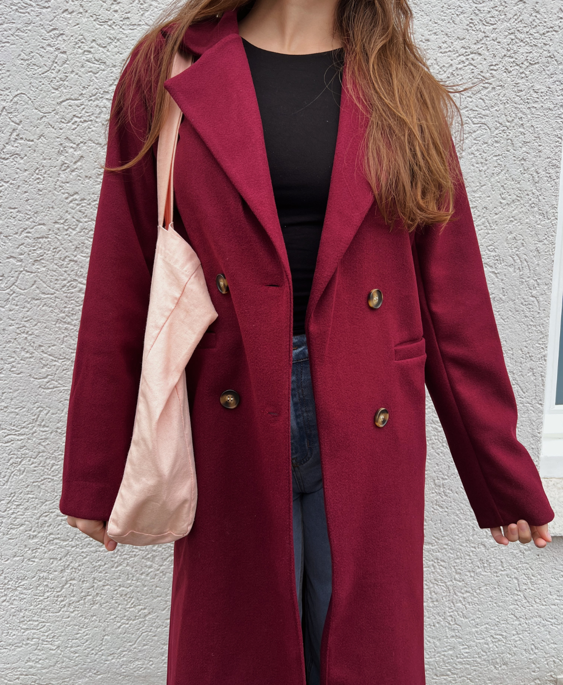 Hailey Coat | Oversized | Bordeaux | Tall