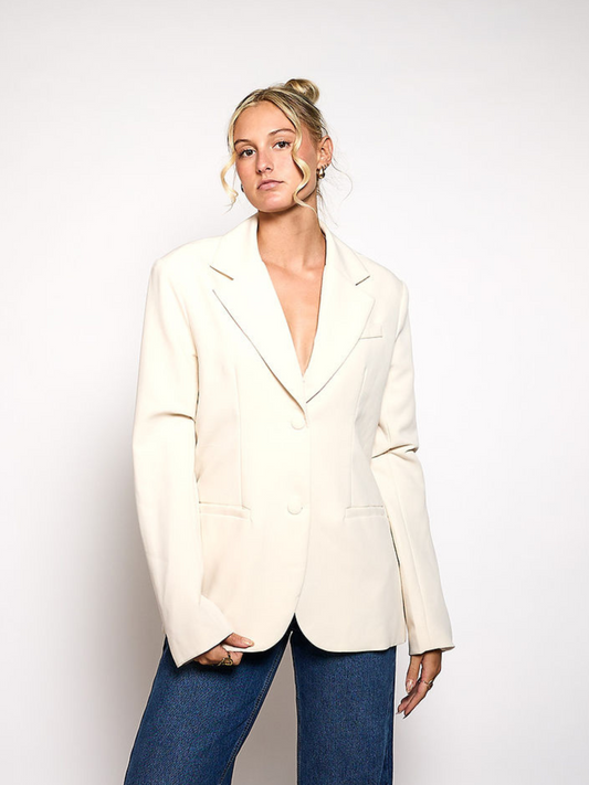Nova oversized blazer | Cream | Tall