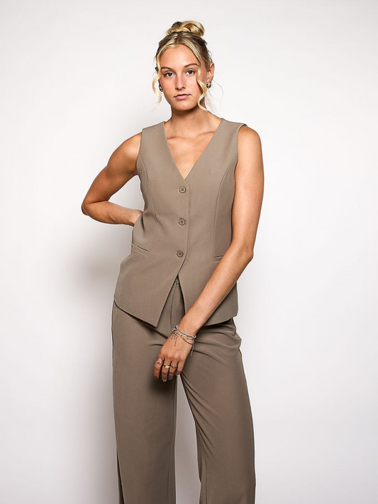 Nova gilet | Taupe | Tall