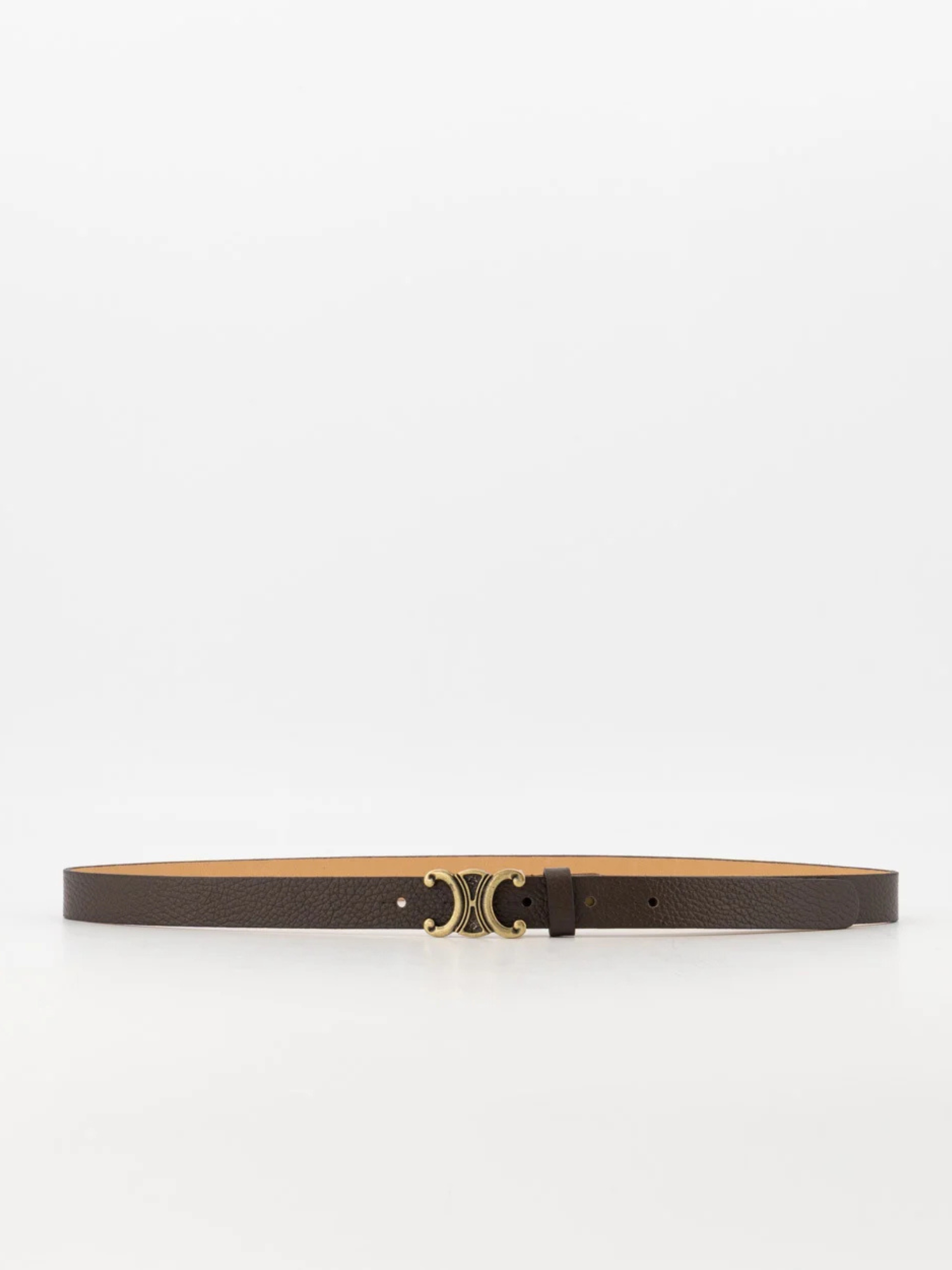 Eline belt, brown | gold buckle