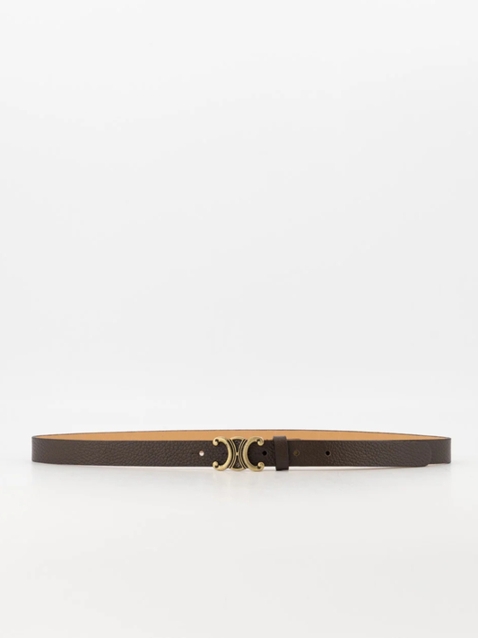 Eline belt, brown | gold buckle