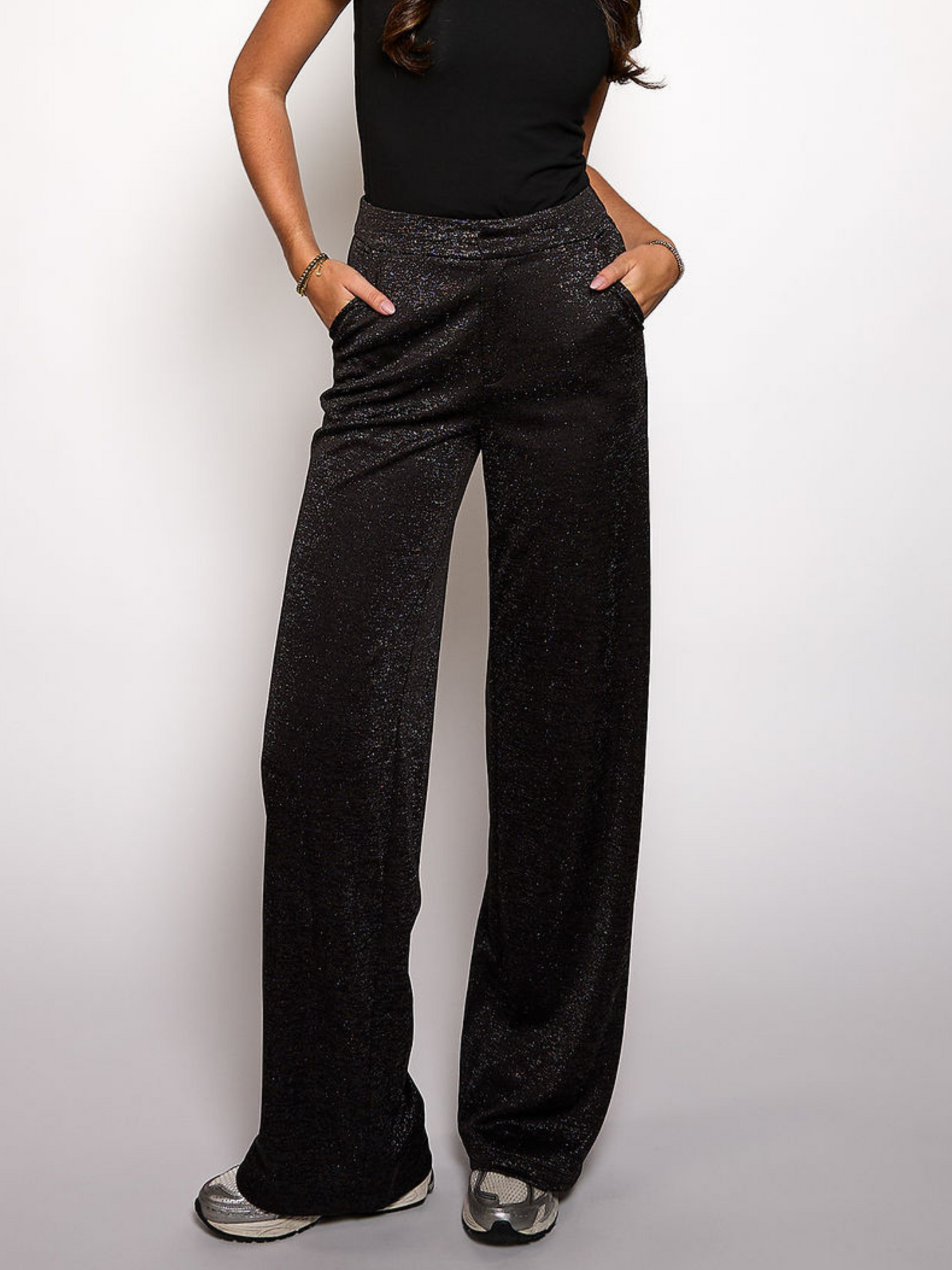 Nova Glitter Pants | Black | Tall